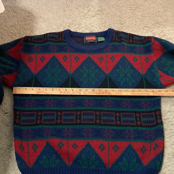 Vintage oversized style knit sweater STONE RIVER - Picture 5 of 6